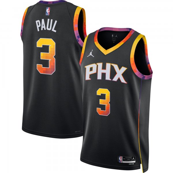 Unisex Phoenix Suns Chris Paul Jordan Brand Black Swingman Jersey - Statement Edition