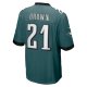 Men's Philadelphia Eagles Sydney Brown Nike Midnight Green Team Game Jersey