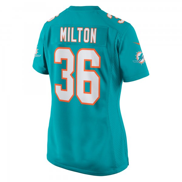 Women's Miami Dolphins Mark Milton Nike Aqua Game Jersey