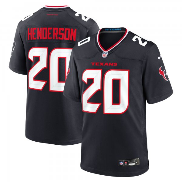 Men's Houston Texans C.J. Henderson Nike  Navy Team Game Jersey