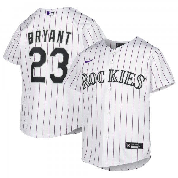 Youth Colorado Rockies Kris Bryant Nike White Alternate Replica Player Jersey