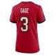 Women's Tampa Bay Buccaneers Russell Gage Nike  Red  Game Jersey