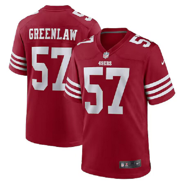 Youth Nike #57 Dre Greenlaw Scarlet San Francisco 49ers Home Game Player Jersey