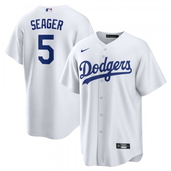 Men's Los Angeles Dodgers Corey Seager Nike White Home Replica Player Name Jersey