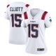 Women's New England Patriots Ezekiel Elliott Nike White Game Player Jersey