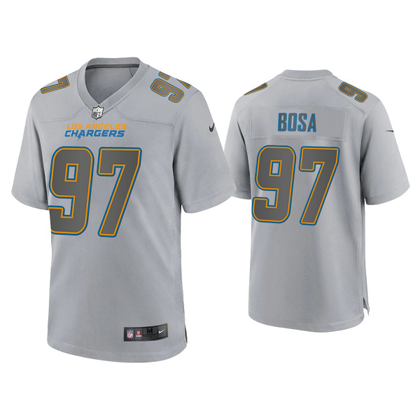 Men's Los Angeles Chargers Joey Bosa Gray Atmosphere Fashion Game Jersey