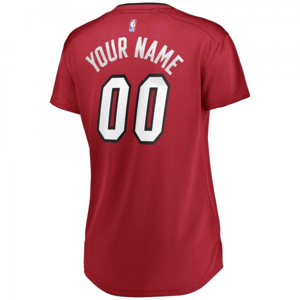 Women's Miami Heat Fanatics Wine Fast Break Replica Custom Jersey - Statement Edition