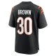 Men's Cincinnati Bengals Chase Brown Nike  Black Team Game Jersey