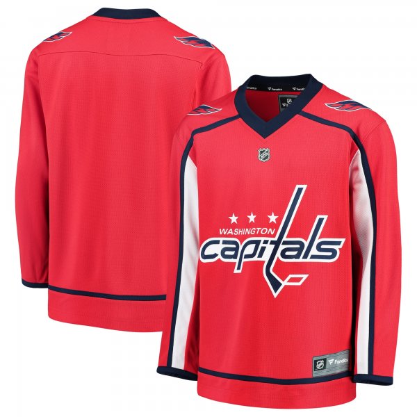 Youth Washington Capitals Fanatics Red Home Replica Blank Jersey