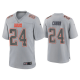 Men's Cleveland Browns Nick Chubb Gray Atmosphere Fashion Game Jersey