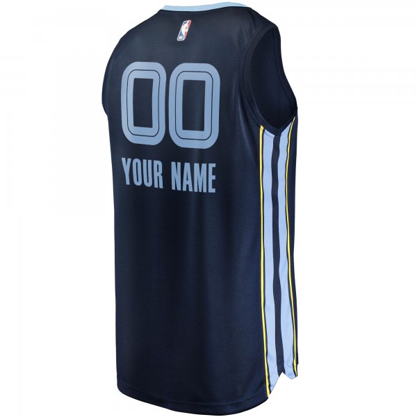 Youth Memphis Grizzlies Fanatics Navy Fast Break Custom Replica Jersey - Icon Edition