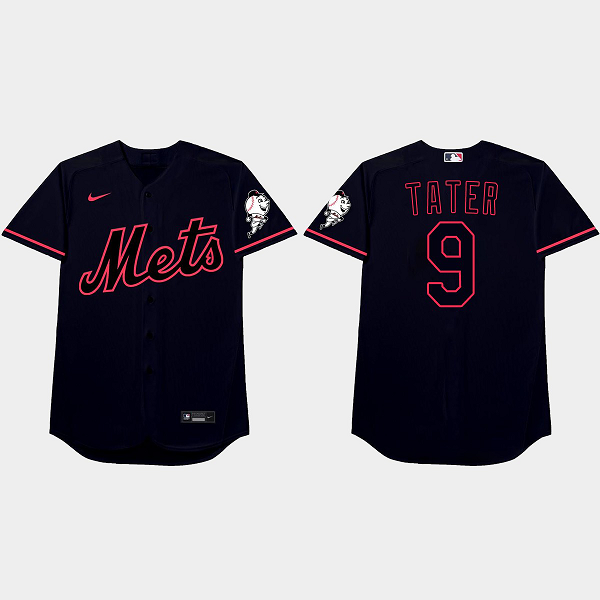 Brandon Nimmo Nickname Mets 2021 Players Weekend Tater Black Men's Jersey