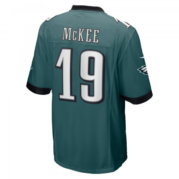 Men's Philadelphia Eagles Tanner McKee Nike Midnight Green Team Game Jersey