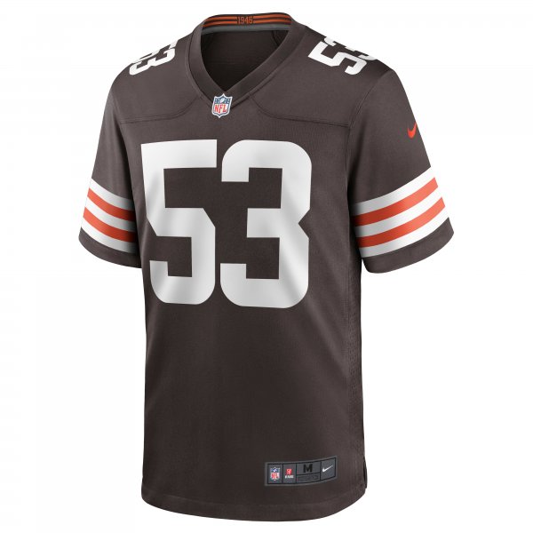 Men's Cleveland Browns Nick Harris Nike Brown Game Jersey