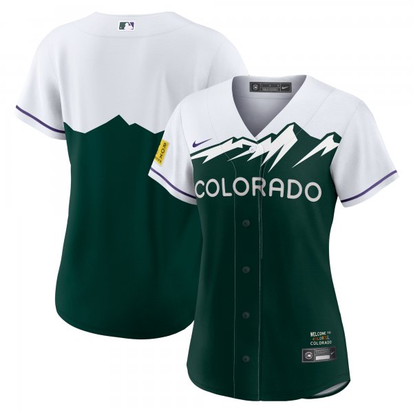 Women's Colorado Rockies Nike White/Forest Green City Connect Replica Team Jersey