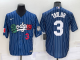 Men's Nike Los Angeles Dodgers #3 Chris Taylor Blue Mexico World Series Throwback Stitched Cool Base Jersey