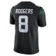 Men's New York Jets Aaron Rodgers Nike Black  Vapor Untouchable Limited Jersey