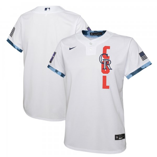 Youth Colorado Rockies Nike White 2021 MLB All-Star Game Jersey