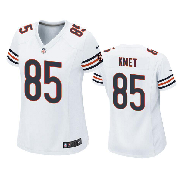 Women's Chicago Bears #85 Cole Kmet White Alternate Game NFL Jersey