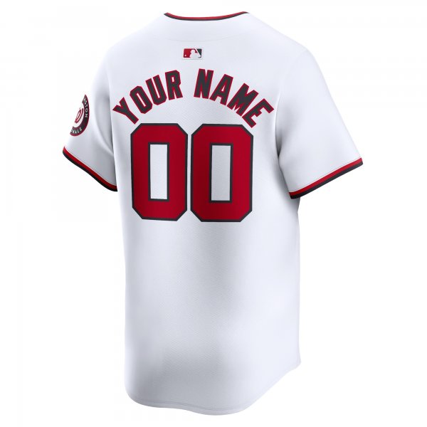 Youth Washington Nationals Nike White Home Limited Custom Jersey