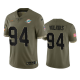 Miami Dolphins Christian Wilkins #94 Olive 2022 Salute To Service Limited Jersey