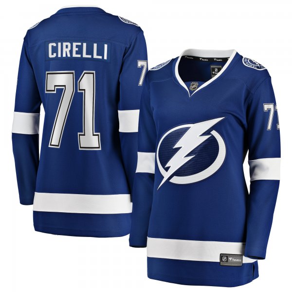 Women's Tampa Bay Lightning Anthony Cirelli Fanatics Blue Home Breakaway Player Jersey