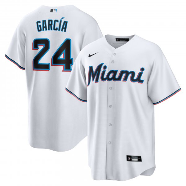 Men's Miami Marlins AvisaÃÂ­l GarcÃÂ­a Nike White Home  Replica Player Jersey