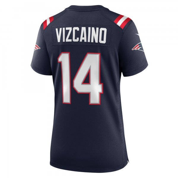 Women's New England Patriots Tristan Vizcaino Nike Navy Home Game Player Jersey