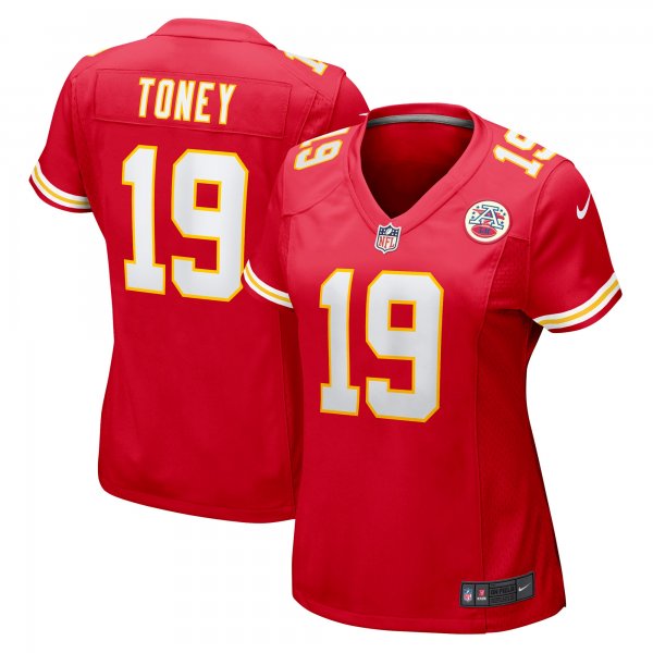 Women's Kansas City Chiefs Kadarius Toney Nike Red Game Player Jersey