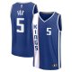 Men's Unisex Sacramento Kings #5 Aaron Fox Blue 2023/34 Fast Break City Edition Jersey