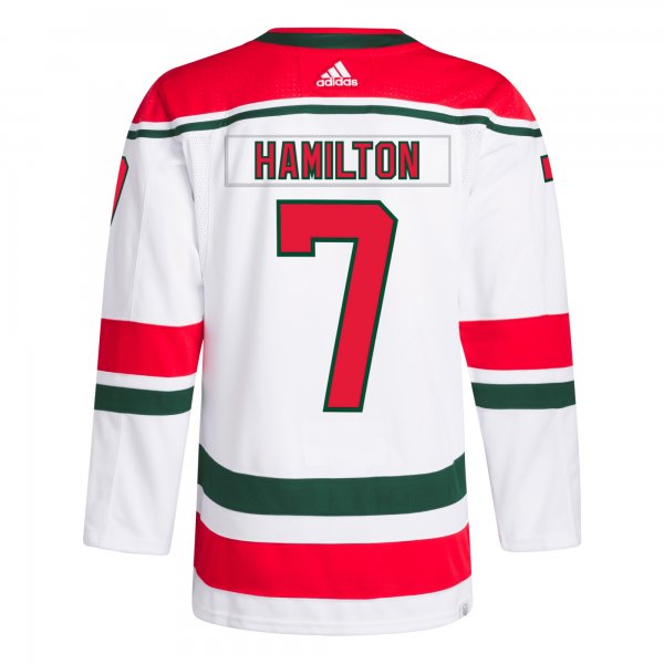 Men's New Jersey Devils Dougie Hamilton adidas White  Primegreen Player Jersey