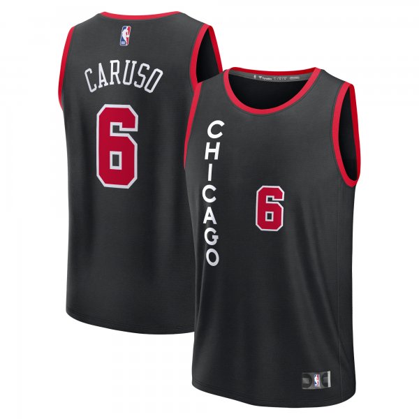 Men's Chicago Bulls Alex Caruso Fanatics Black Fast Break Jersey - City Edition