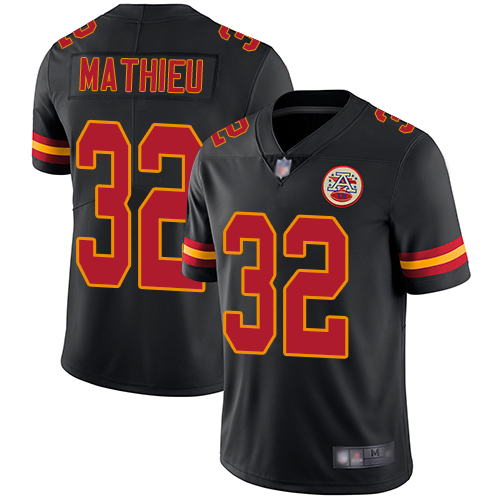 Kansas City Chiefs #32 Tyrann Mathieu Black Men's Stitched Football Limited Rush Jersey