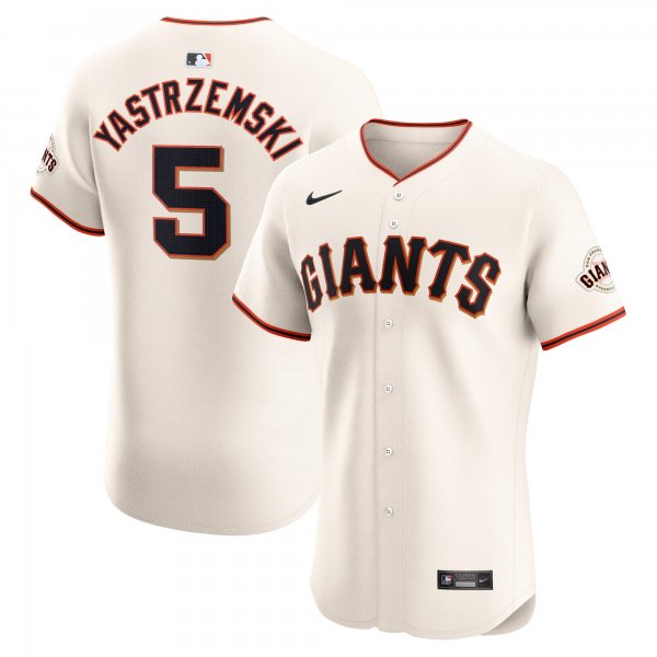 Men's San Francisco Giants Mike Yastrzemski Nike Cream Home Elite Player Jersey