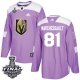 Adidas Golden Vegas Golden Knights #81 Jonathan Marchessault Purple Fights Cancer 2018 Stanley Cup Final Stitched NHL Jersey