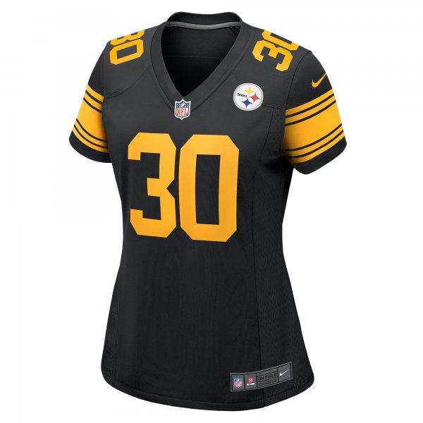 Women's Pittsburgh Steelers Jaylen Warren Nike  Black Alternate Game Jersey