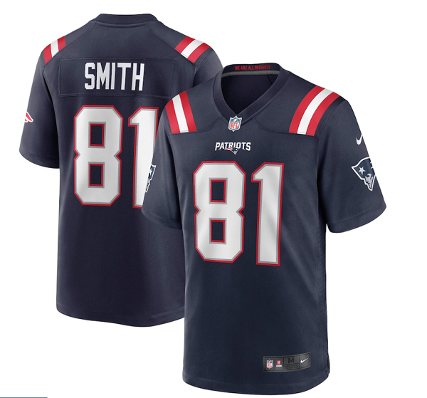 Men's New England Patriots #81 Jonnu Smith Nike Navy NFL Limited Retired Player Jersey