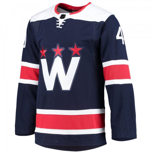 Men's Washington Capitals Tom Wilson adidas Navy Alternate Primegreen Player Jersey