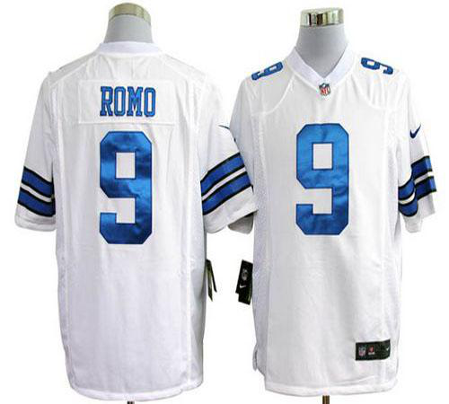 Nike Dallas Cowboys #9 Tony Romo White Men's Stitched NFL Game Jersey