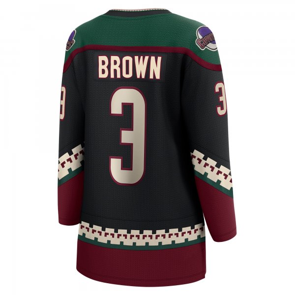 Women's Arizona Coyotes Josh Brown Fanatics Black Home Breakaway Player Jersey