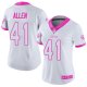 Jacksonville Jaguars #41 Josh Allen White/Pink Women's Stitched Nike NFL Limited Rush Fashion Jersey