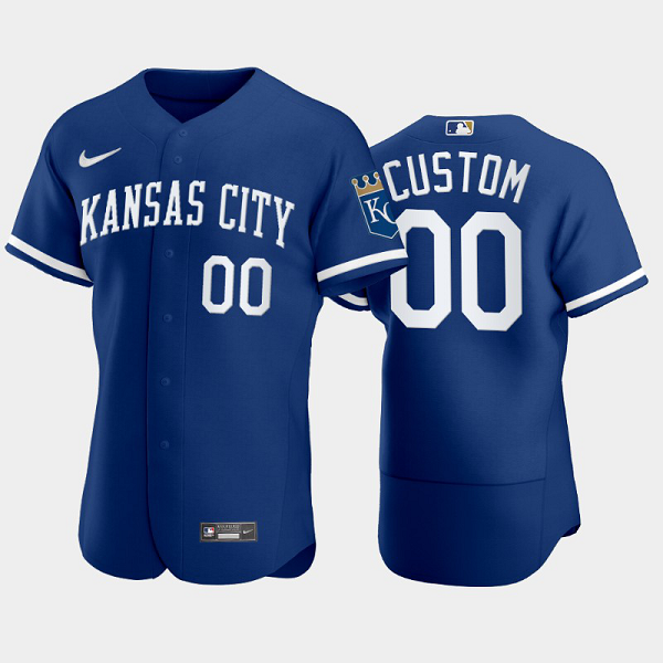 Custom 00 Kansas City Royals 2022 Blue Men's MLB Jersey