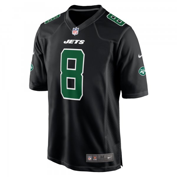 Men's New York Jets Aaron Rodgers Nike Black Fashion Game Jersey