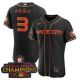 Men's Houston Astros #3 Jeremy Pena 2023 Space City Champions Flex Base Black Jersey