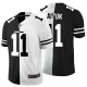 Men's Nike NFL San Francisco 49ers #11 Brandon Aiyuk Black White Peaceful Coexisting Split 2020 Vapor Untouchable Stitched Limited Jersey