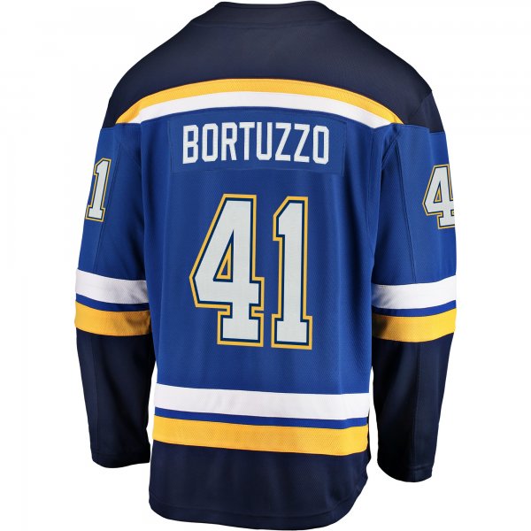 Men's St. Louis Blues Robert Bortuzzo Fanatics Blue Breakaway Player Jersey