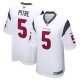 Men's Houston Texans #5 Jalen Pitre Nike White Game Player Jersey