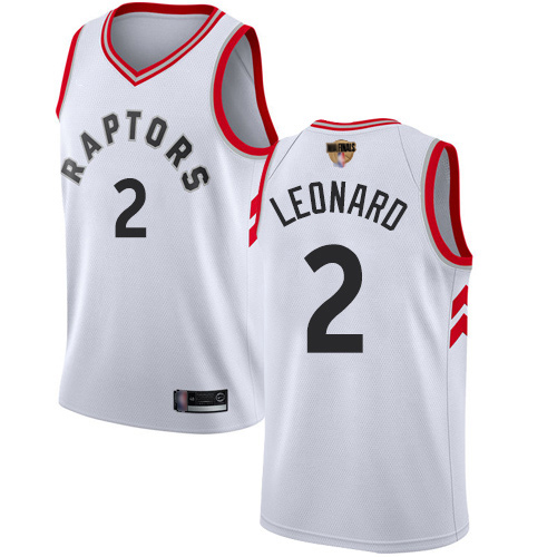 Men's Nike Toronto Raptors #2 Kawhi Leonard White 2019 Finals Bound Swingman Association Edition NBA Jersey