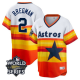 Men's Houston Astros Alex Bregman #2 2022 World Series White Home Cooperstown Collection Cool Base Jersey