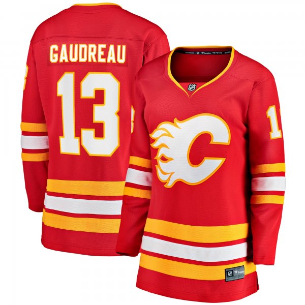 Women's Calgary Flames Johnny Gaudreau Fanatics Red Home Premier Breakaway Player Jersey